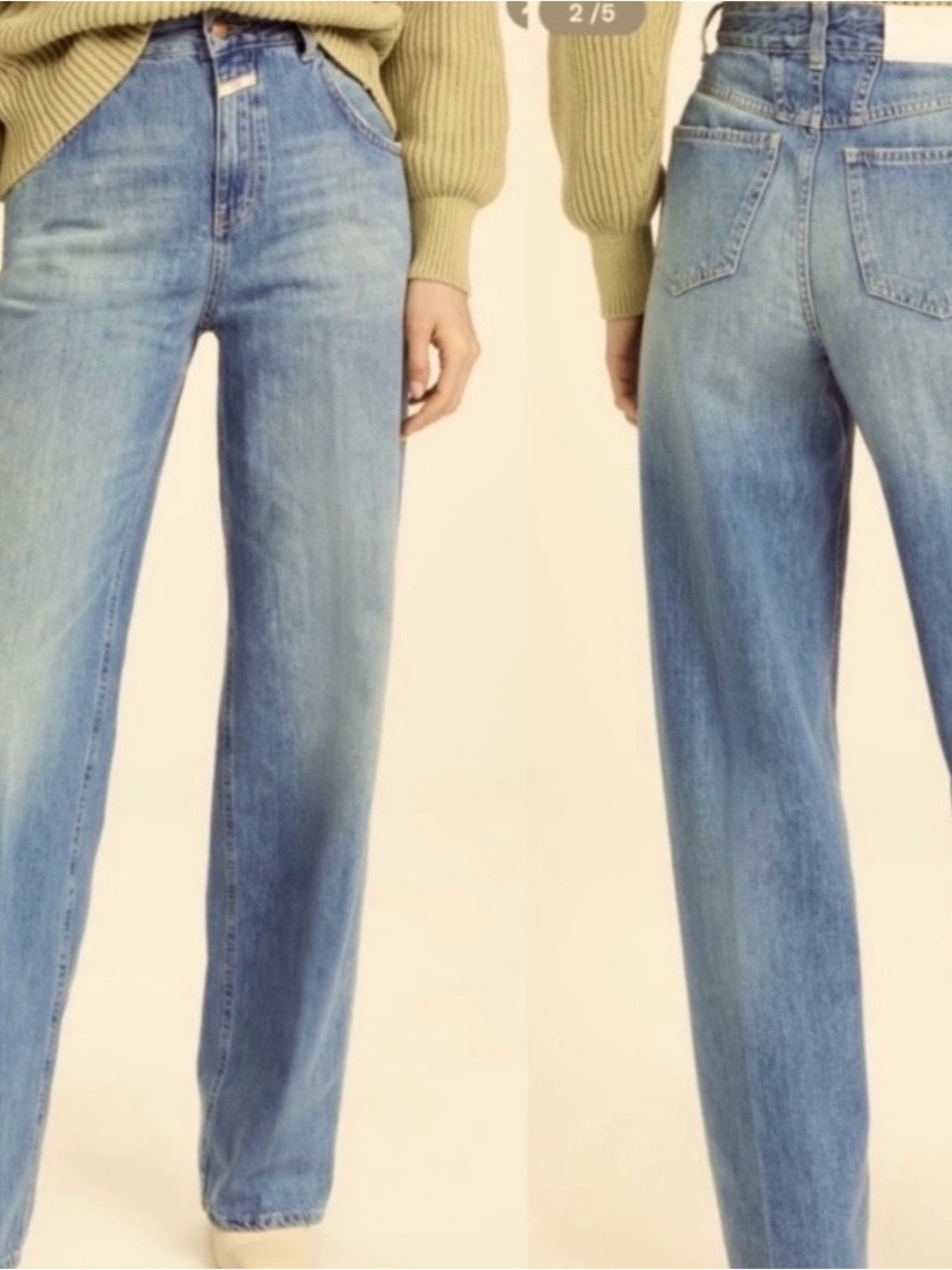 Classic High-Rise Straight Leg Jeans - Light Blue